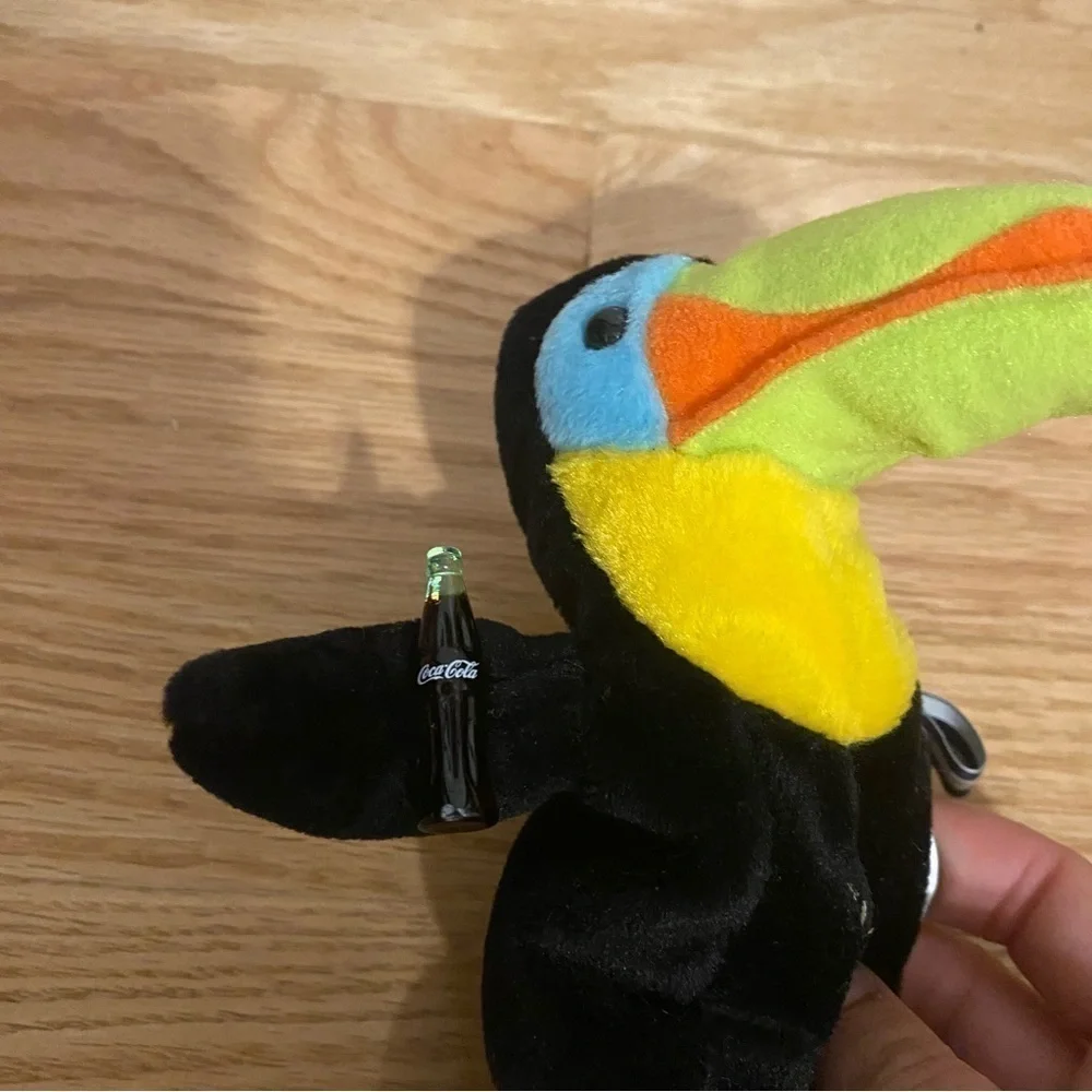 Vintage Coca Cola Toucan Bird Plush Beanie Baby NEW